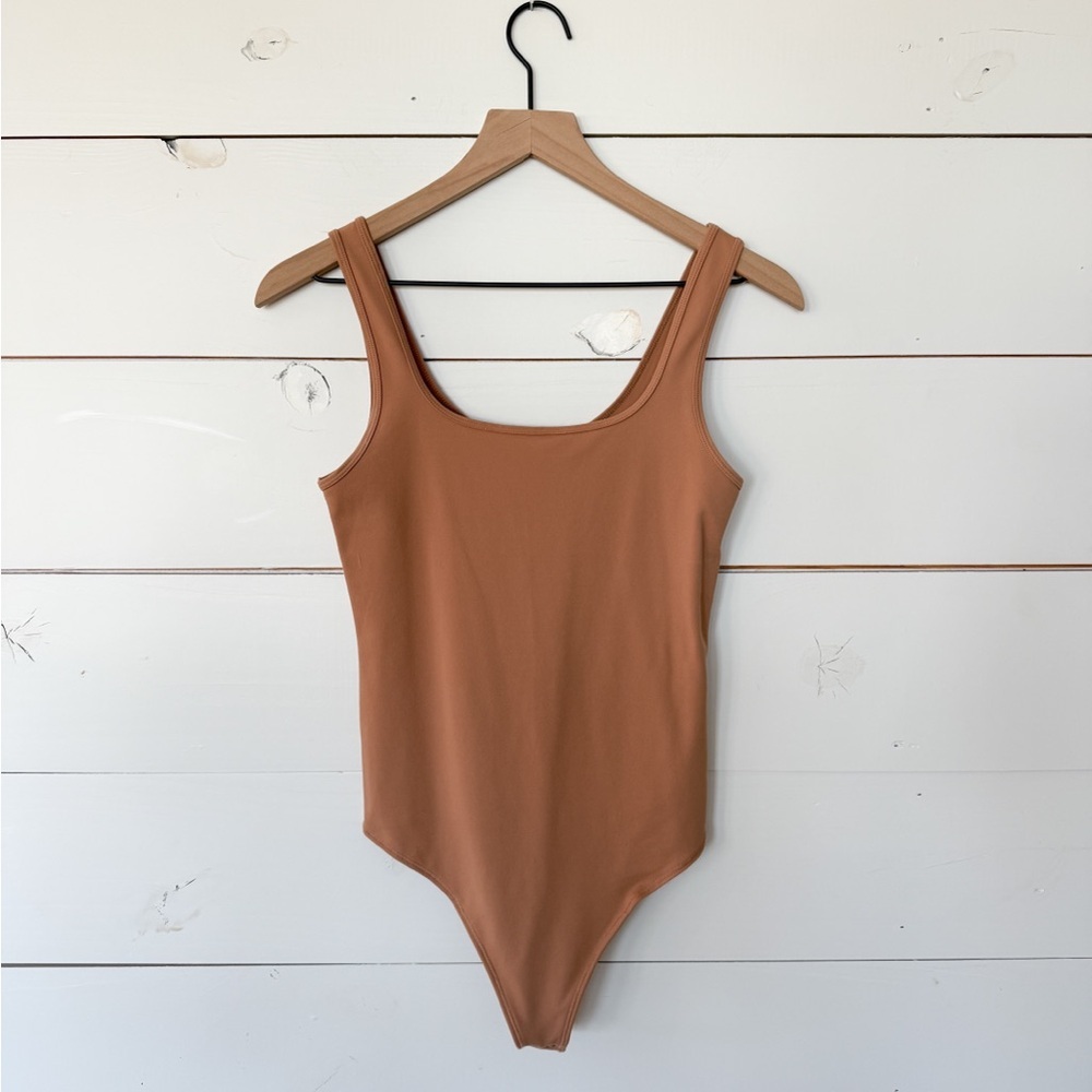 Abercrombie & Fitch Tan Scoop Neck Bodysuit